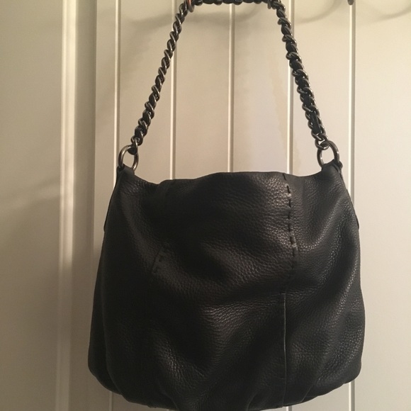 calvin klein pebble leather hobo